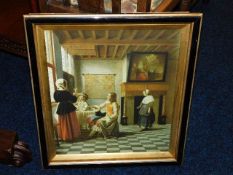 A framed Dutch master print