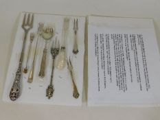 Eight silver forks
