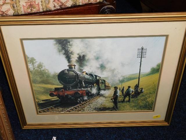 A Don Brekon framed railway print