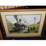 A Don Brekon framed railway print