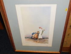 A Spencer Tart print of middle eastern man with ca
