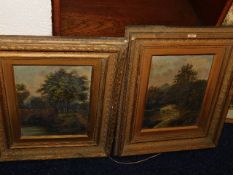 A pair of Victorian framed oil paintings