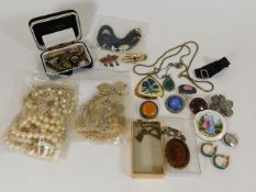 A quantity of costume jewellery including Dickens
