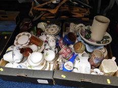 Two boxes of mixed ceramics