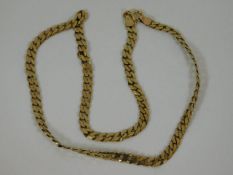 A 9ct 20in gold curb chain necklace