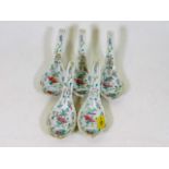 A set of five antique Chinese famille rose porcela