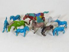 A collection of ten Chinese porcelain horses