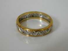 A yellow & white metal ring a/f