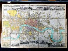Langley & Belch's New Map of London 1812, a hand c