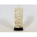 A c.1900 carved ivory tower