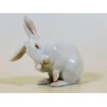 A Royal Copenhagen porcelain rabbit