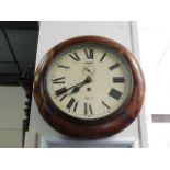 A mahogany cased Smiths wall clock