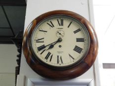 A mahogany cased Smiths wall clock