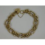 A 9ct gold gate bracelet