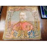 An antique tapestry of Lord Kitchener, some fading