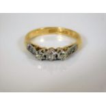 An art deco style 18ct & diamond ring