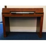 An Indian teak & rosewood art deco side table with