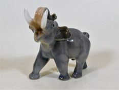 A Royal Copenhagen porcelain elephant