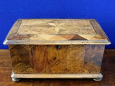An early 20thC. marquetry jewellery box