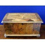 An early 20thC. marquetry jewellery box