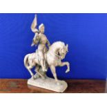 A 19thC. French spelter figure stamped 925, lackin