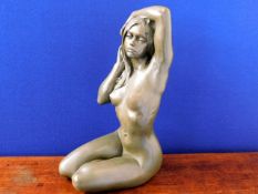 A Jacques Le Nantec bronze resin figure of Anais,