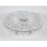 A Waterford crystal cut glass cake stand