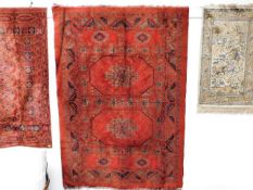 A 19thC. Persian rug, approx. 83in x 58.5in