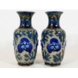 A pair of 19thC. Doulton vases, signed