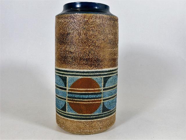 A Troika pottery large cylindrical vase approx. 7.