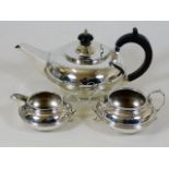 An early 1930's English art deco silver tea servic