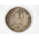 A silver Victorian 1888 double florin