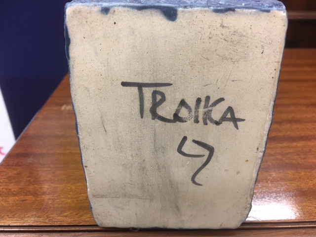 A Troika pottery large brick vase approx. 9.25in - Image 2 of 2