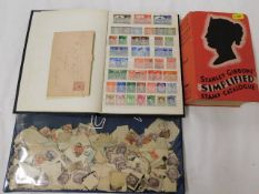 An envelope of used Victorian, a small album & a S