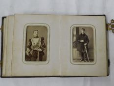 A 19thC. carte de visite album of French soldiers,