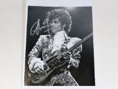 A hand signed photo of Prince, formerly the proper