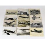 Approx. 147 vintage aviation related postcards
