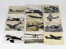 Approx. 147 vintage aviation related postcards