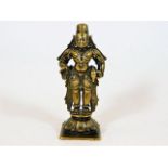 A 19thC. bronze figure of Hindu Vishnu