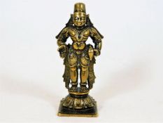 A 19thC. bronze figure of Hindu Vishnu