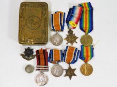 A father & two sons set including Victorian African medal with South Africa 1902 & Cape Colony bar &