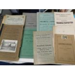 A quantity of antique programmes & catalogues of e