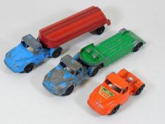 Three diecast Lone Star trucks