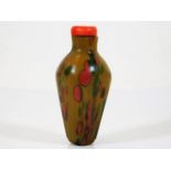 An antique Chinese Peking glass snuff bottle with