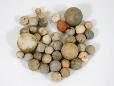 A quantity of antique marbles