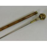 A brass & horn handled sword stick