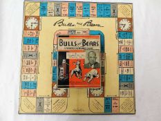 An early 20thC. Bulls & Bears Stock Exchange game