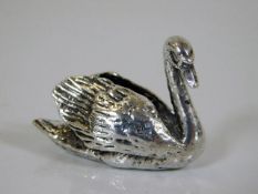 A small English silver swan stamped SM Co.
