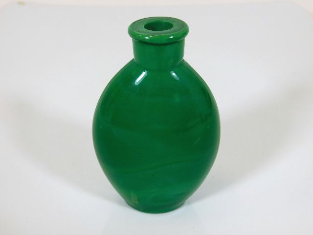A 1930's Chinese jade style glass snuff bottle