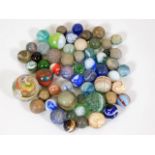A quantity of antique marbles